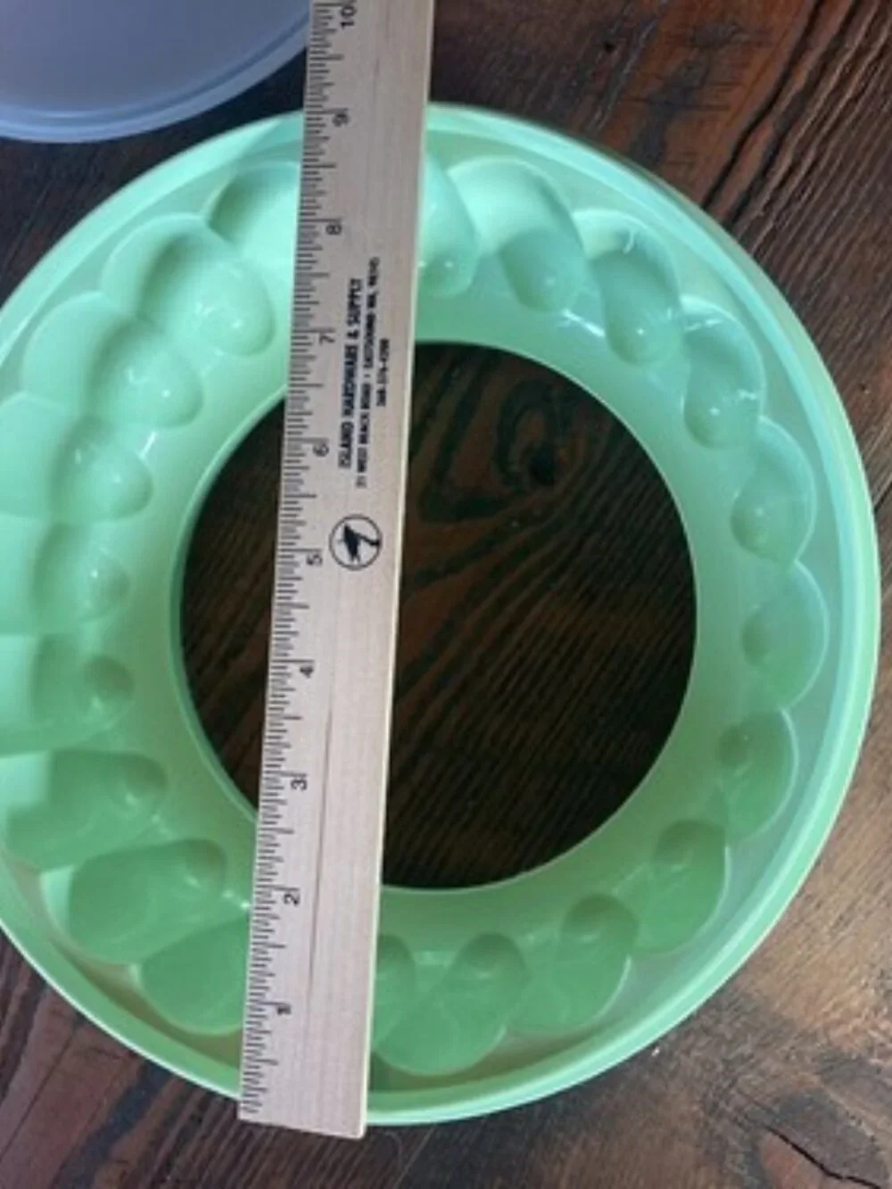 Vintage Tupperware 3 Piece Cold Jello Mold Green Retro Mid Century 1202-5